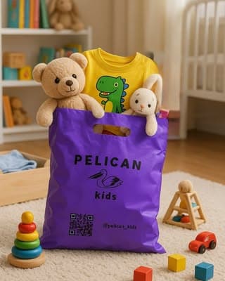 PELICAN Kids — Фиолетовый пакет с брендингом